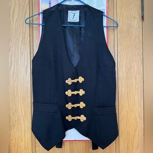 Vintage 1990’s Todd Oldham Times Seven vest, size small, black